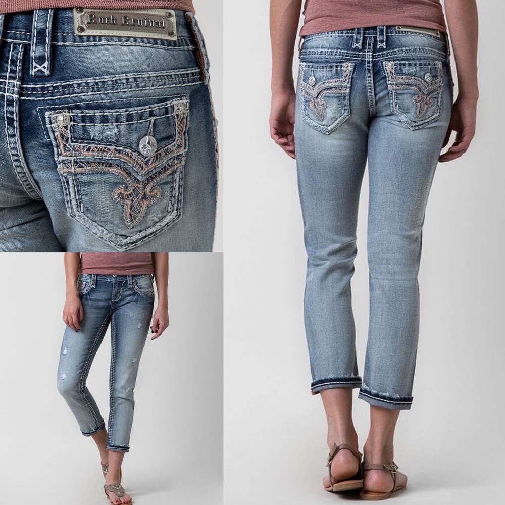 Rock Revival Low Rise Betty Skinny Cropped Jeans